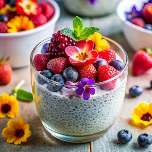 Krämig Chia- och Havredryck med Bär